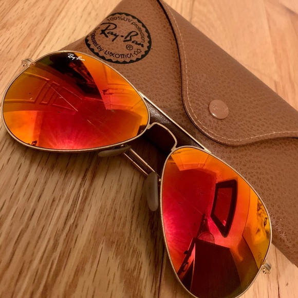 Ray-Ban Aviator Orange Flash Sunglasses